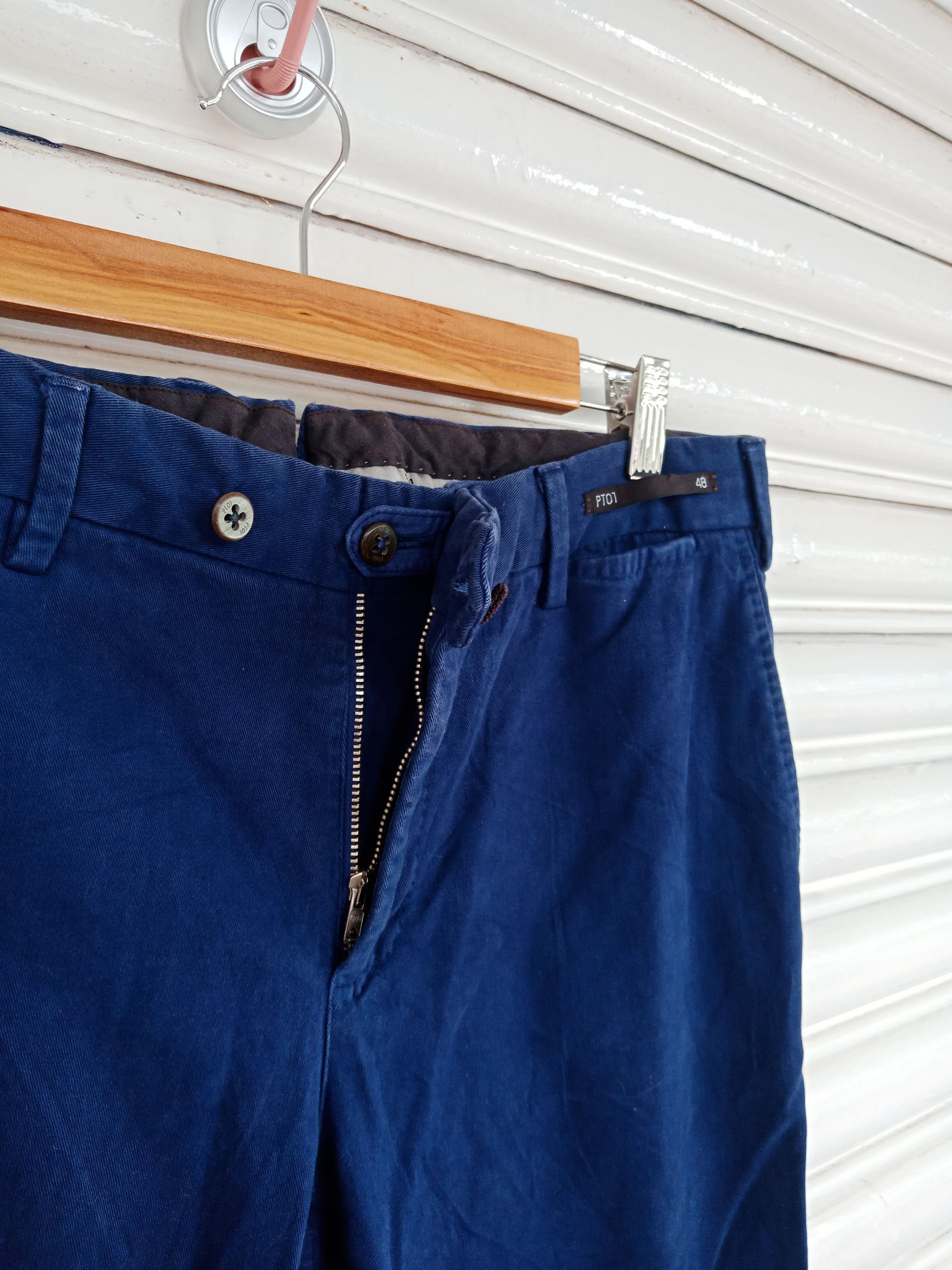 PT Torino Pt01 Dark Blue Slim Fit Size US 33 - 6 Thumbnail