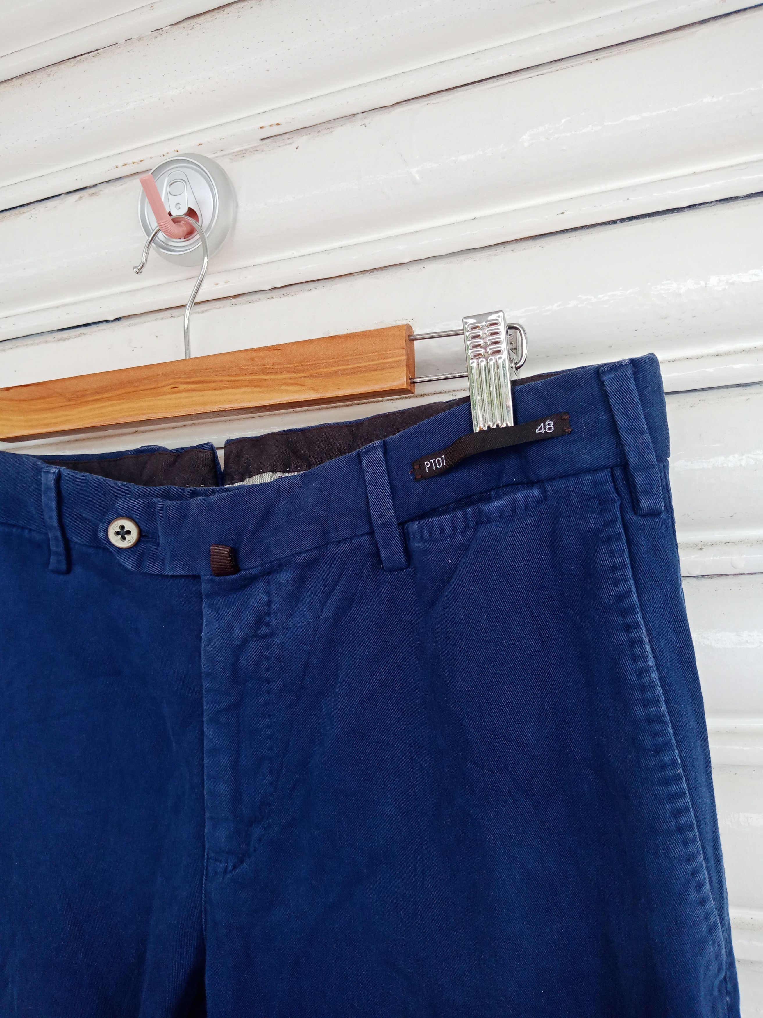 PT Torino Pt01 Dark Blue Slim Fit Size US 33 - 7 Thumbnail