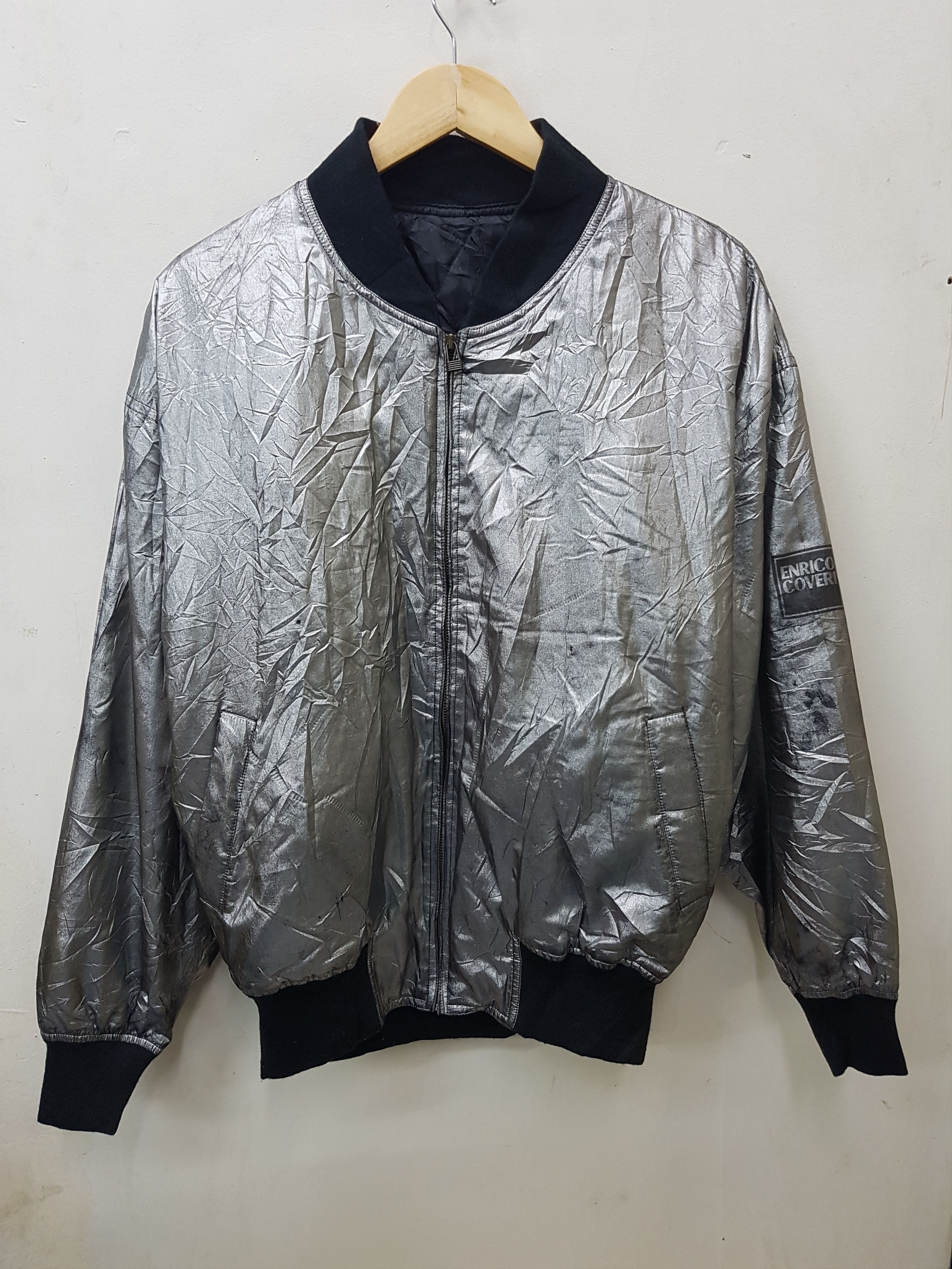 Designer Vintage Enrico Coveri Jacket Full Zipper Nice Design Size US L / EU 52-54 / 3 - 1 Thumbnail