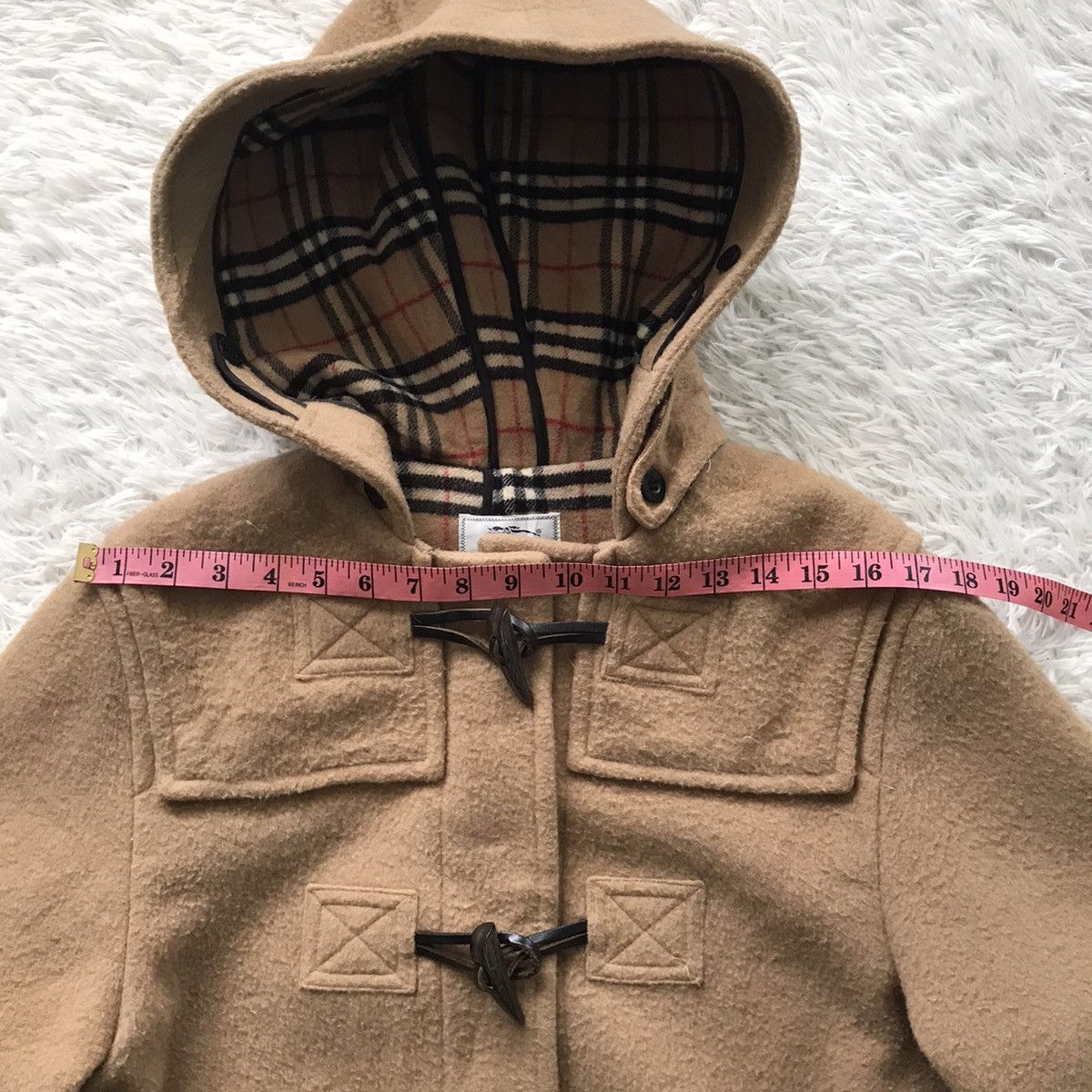 Burberry Burberrys Blend Wool Dufflecoat Hooded Inner Checkered Size M / US 6-8 / IT 42-44 - 17 Thumbnail