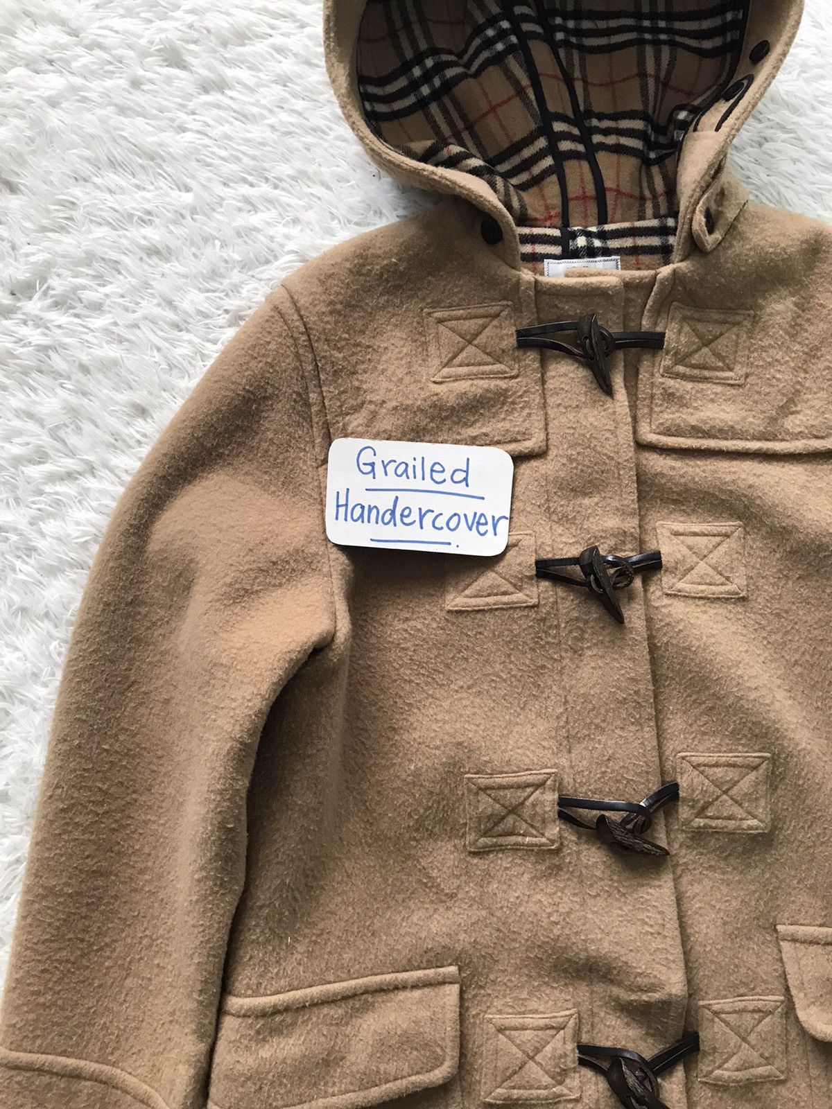 Burberry Burberrys Blend Wool Dufflecoat Hooded Inner Checkered Size M / US 6-8 / IT 42-44 - 8 Thumbnail