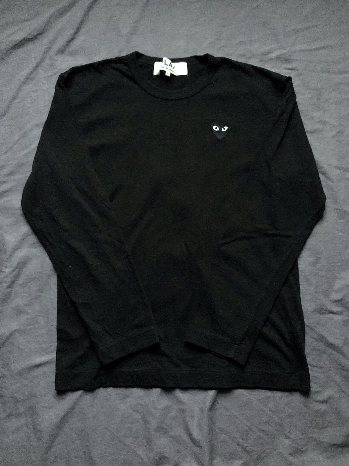 image of Comme Des Garcons Play Cdg Play Black Heart Longsleeve, Men's (Size Large)