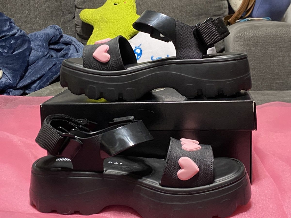 Lazy Oaf Melissa x Lazy Oaf Kick Off Sandal Black/Black/Pink | Grailed