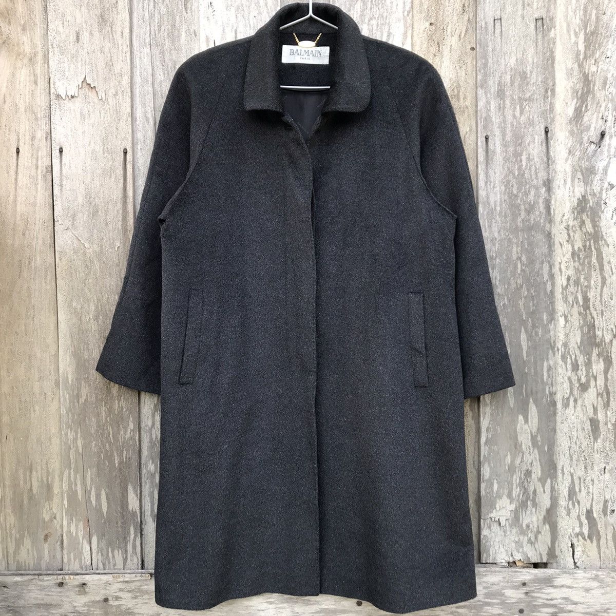 Balmain Paris Super Angola Overcoat