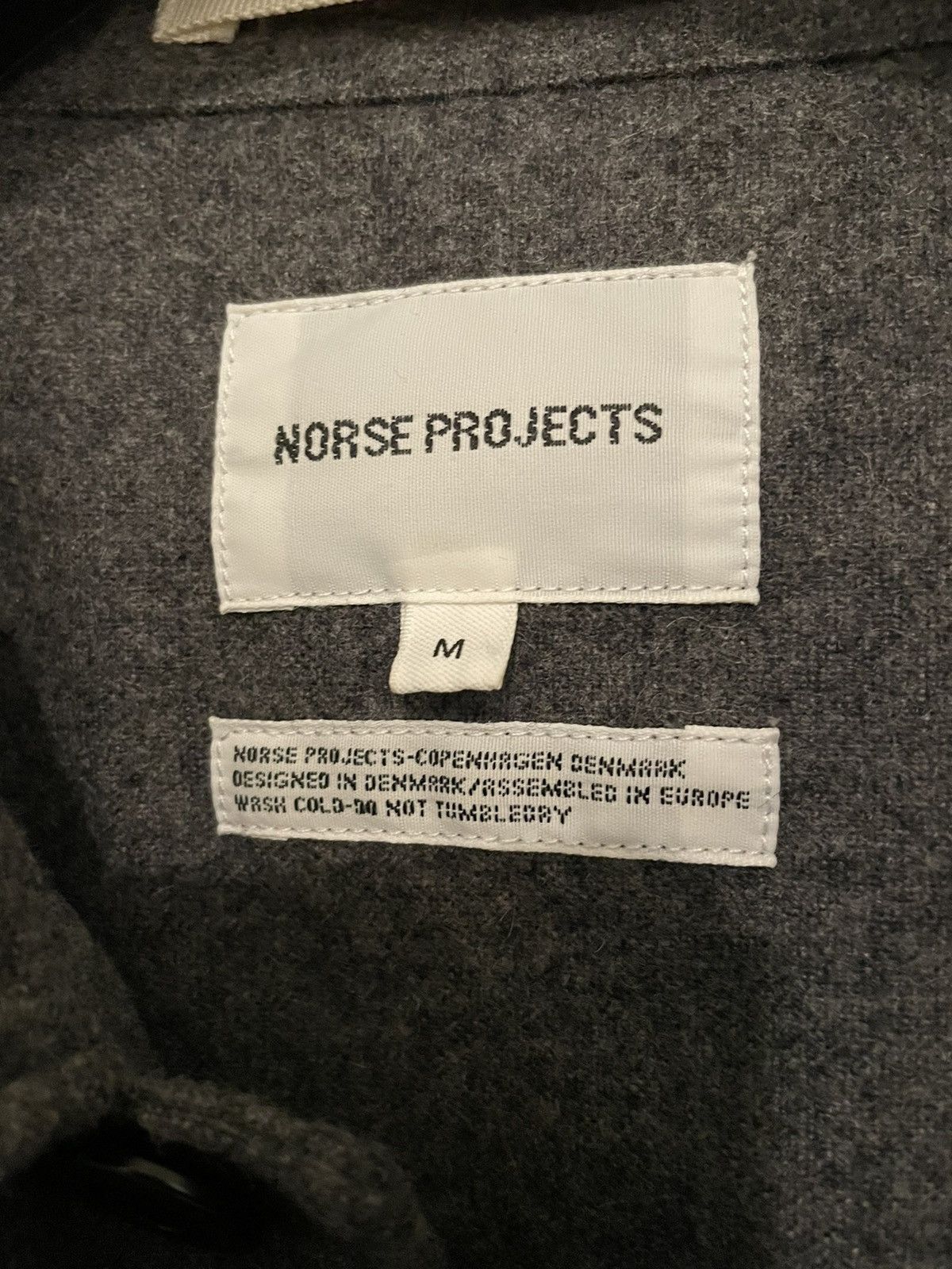 Norse Projects Norse Projects Charcoal Melange Kyle Wool Overshirt Size US M / EU 48-50 / 2 - 3 Thumbnail