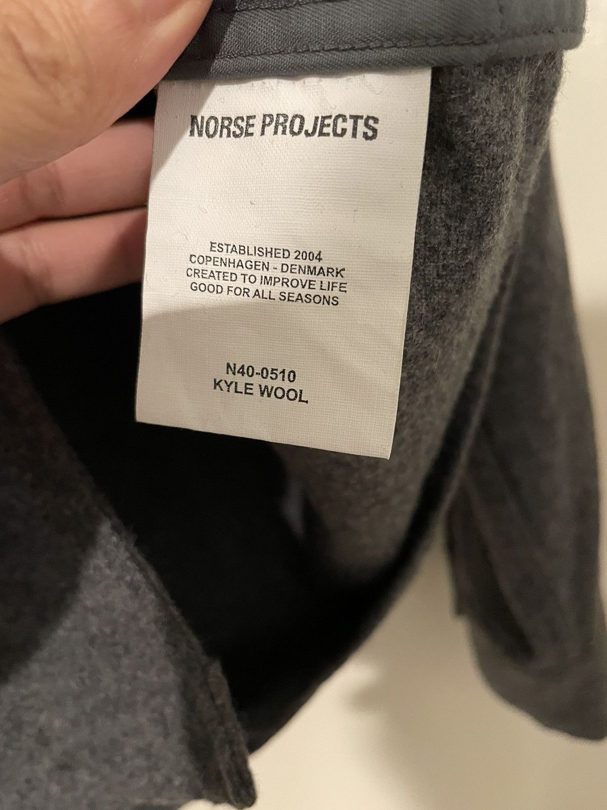 Norse Projects Norse Projects Charcoal Melange Kyle Wool Overshirt Size US M / EU 48-50 / 2 - 4 Thumbnail