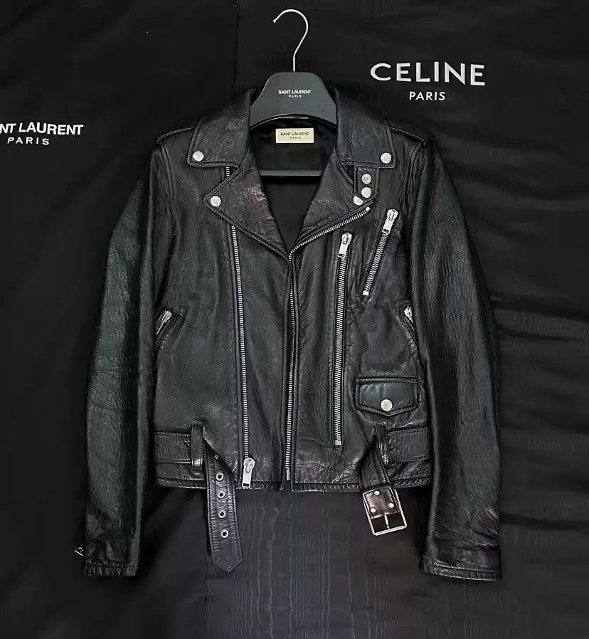 Saint Laurent Bloody Teeth Leather Jacket Size 36