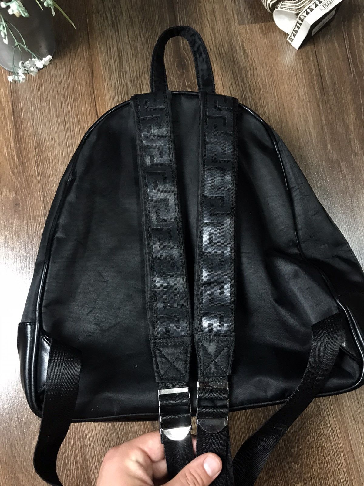 Versace Jeans Couture Versace Luxury Black Nylon Medusa Backpack bag Size ONE SIZE - 5 Thumbnail