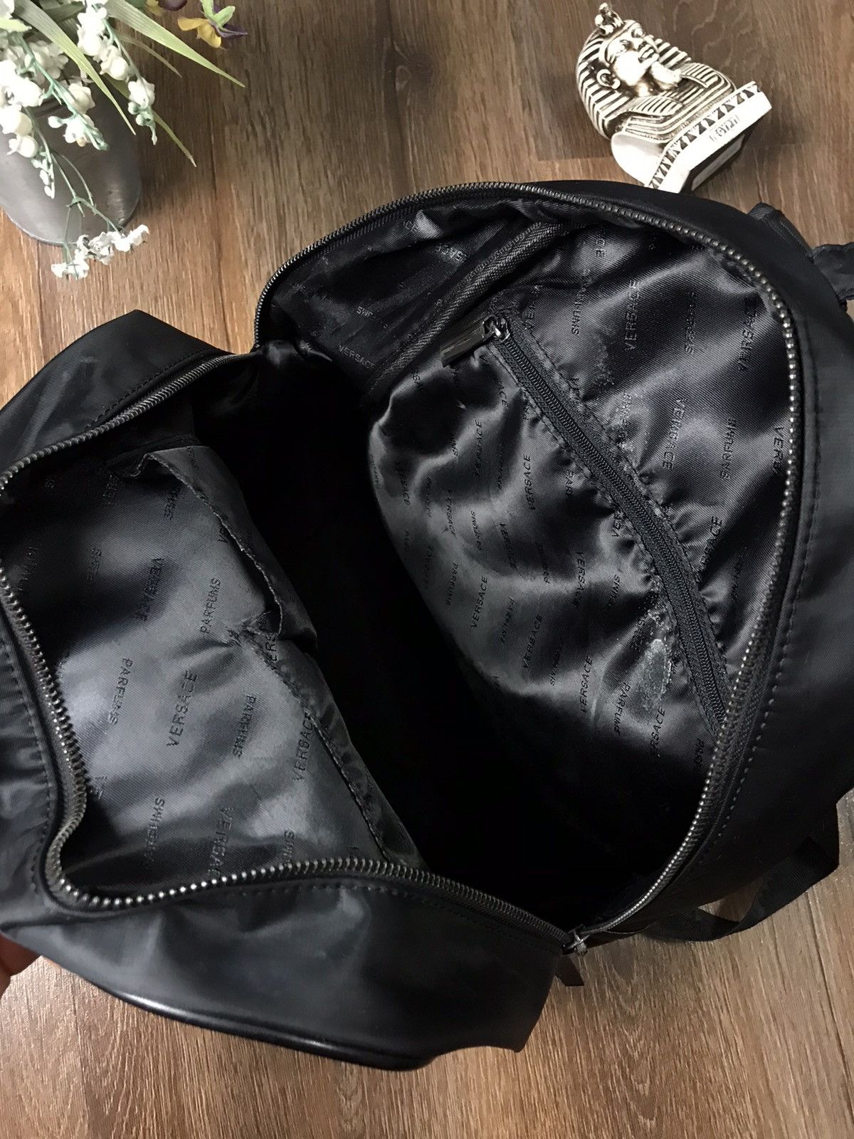 Versace Jeans Couture Versace Luxury Black Nylon Medusa Backpack bag Size ONE SIZE - 6 Thumbnail