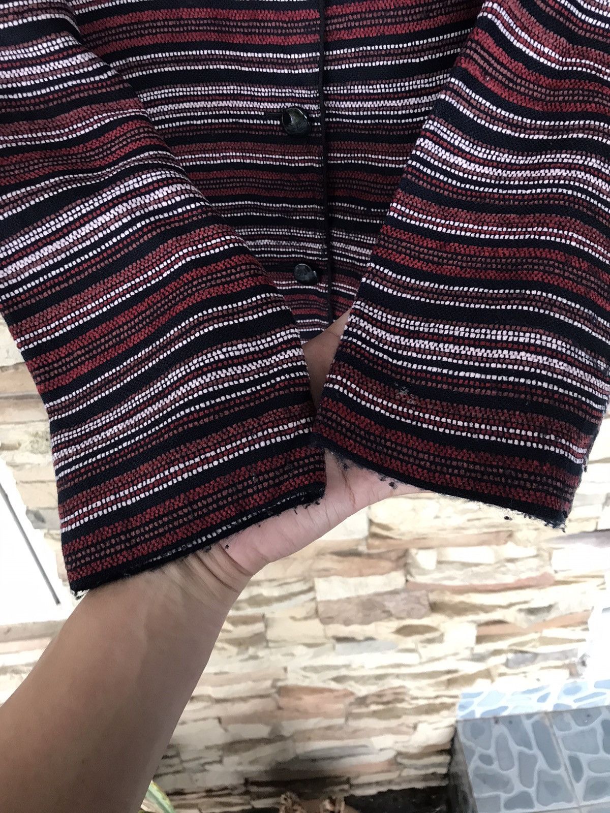 Vintage Vintage Lady’s Mode Stripes Button Up Jacket Size L / US 10 / IT 46 - 6 Thumbnail