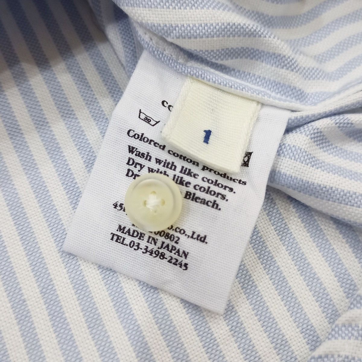 45rpm 45rpm Stripe Cotton Button Up Longsleeves Collar Shirt Size US XS / EU 42 / 0 - 4 Thumbnail