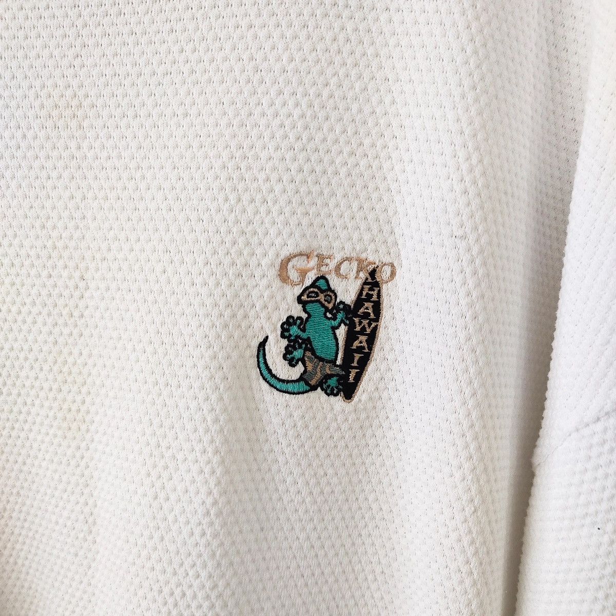 🔥🔥VINTAGE90s GECKO HAWAII LONGSLEEVE DOT CHECK CREWNECK