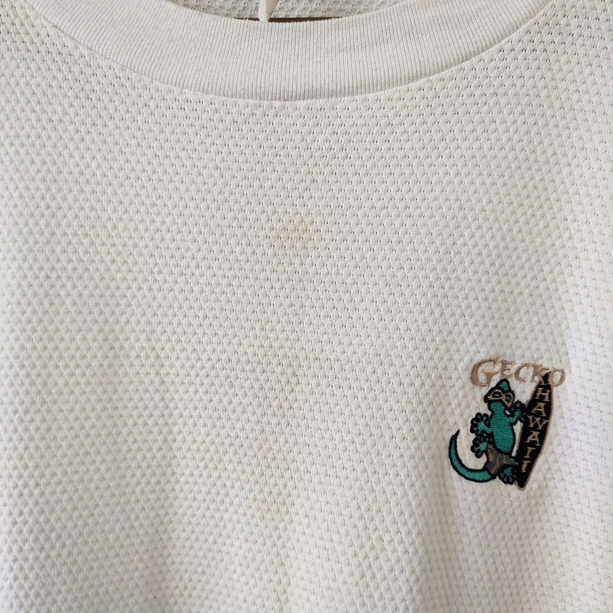 🔥🔥VINTAGE90s GECKO HAWAII LONGSLEEVE DOT CHECK CREWNECK
