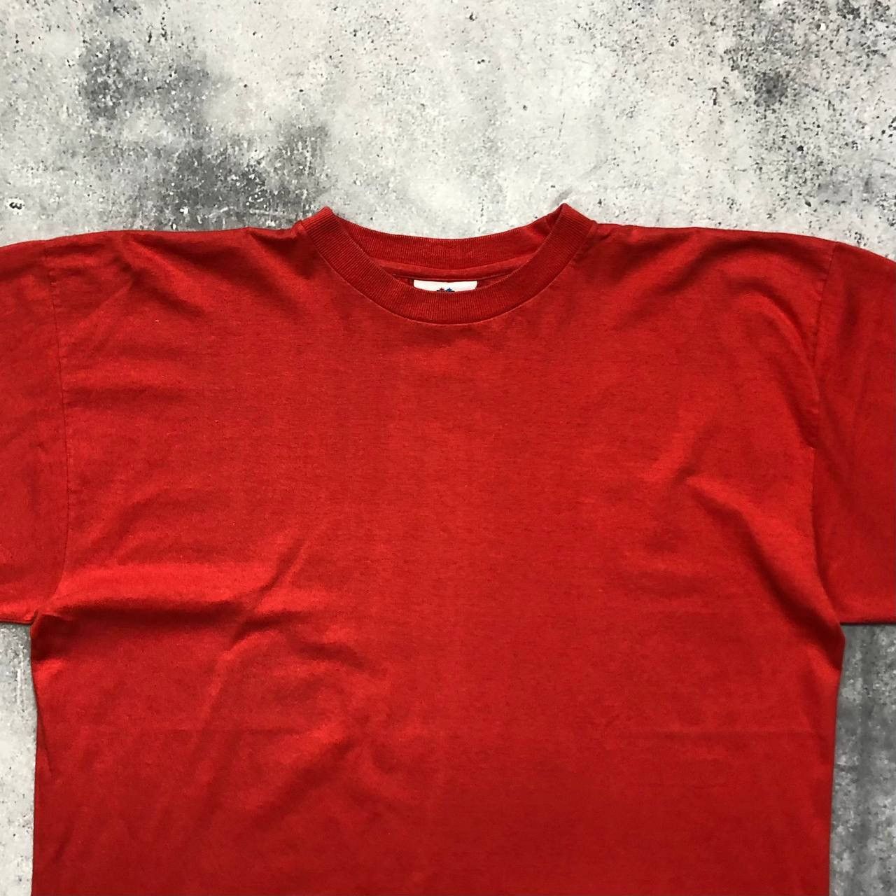 Vintage Vintage 2000s Blank Single Stitch T Shirt Orange Size M Size US M / EU 48-50 / 2 - 3 Thumbnail