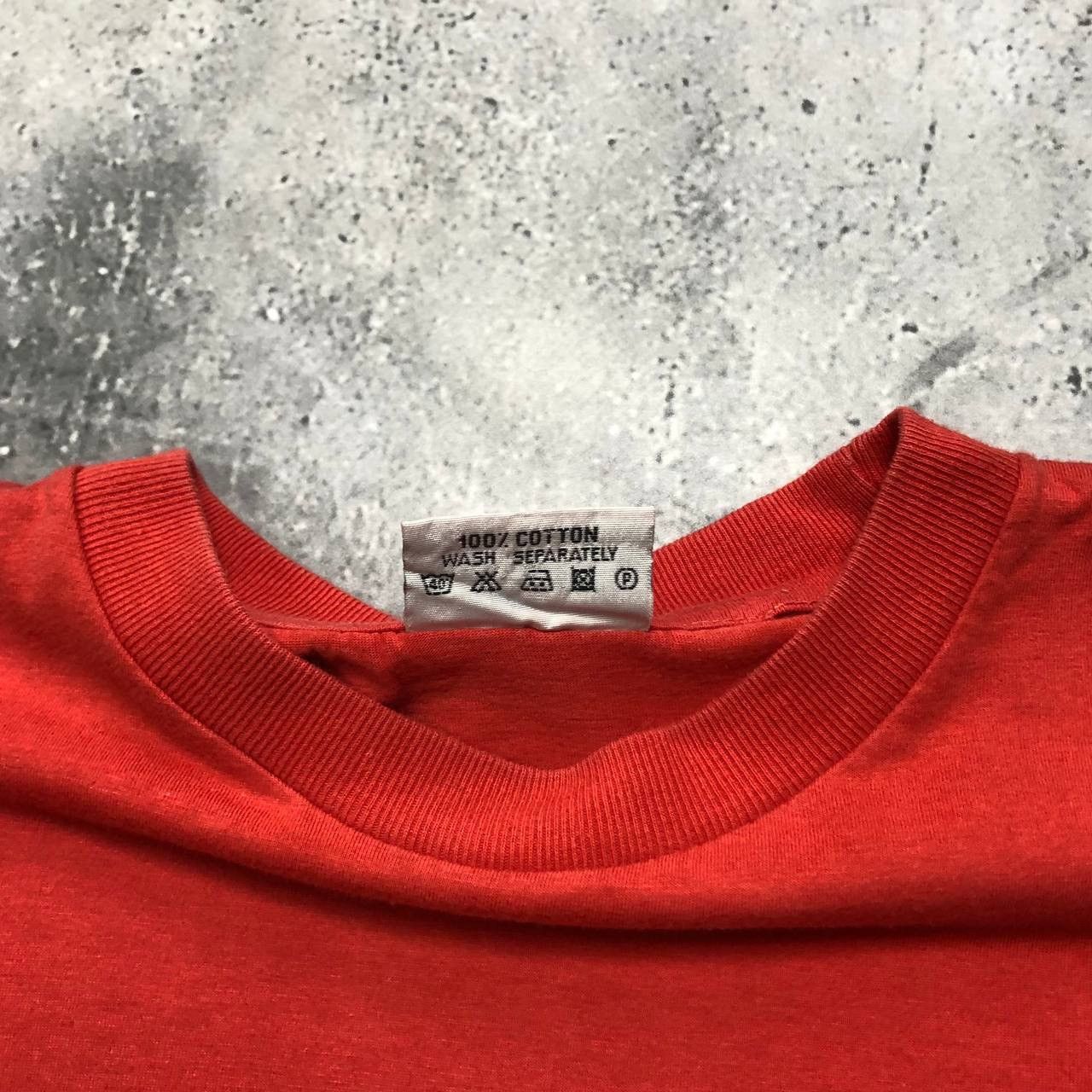 Vintage Vintage 2000s Blank Single Stitch T Shirt Orange Size M Size US M / EU 48-50 / 2 - 6 Thumbnail
