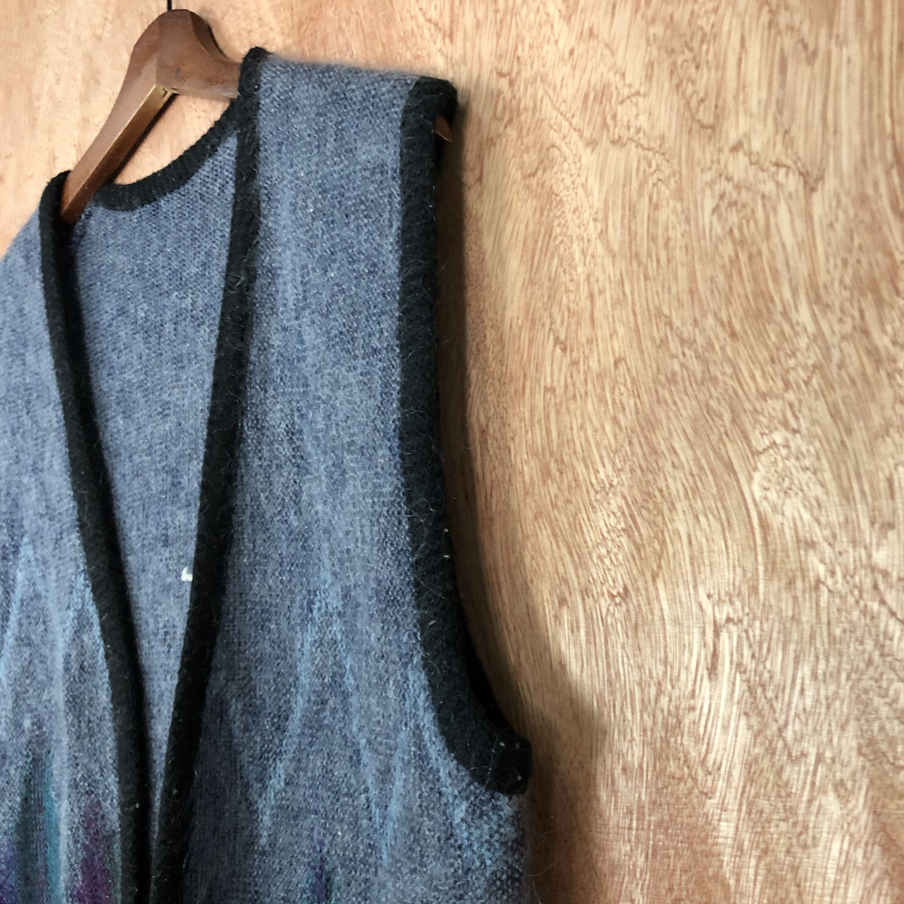 Homespun Knitwear Japan Brand Grey Vest mohair knitwear #6059 Size US S / EU 44-46 / 1 - 4 Thumbnail