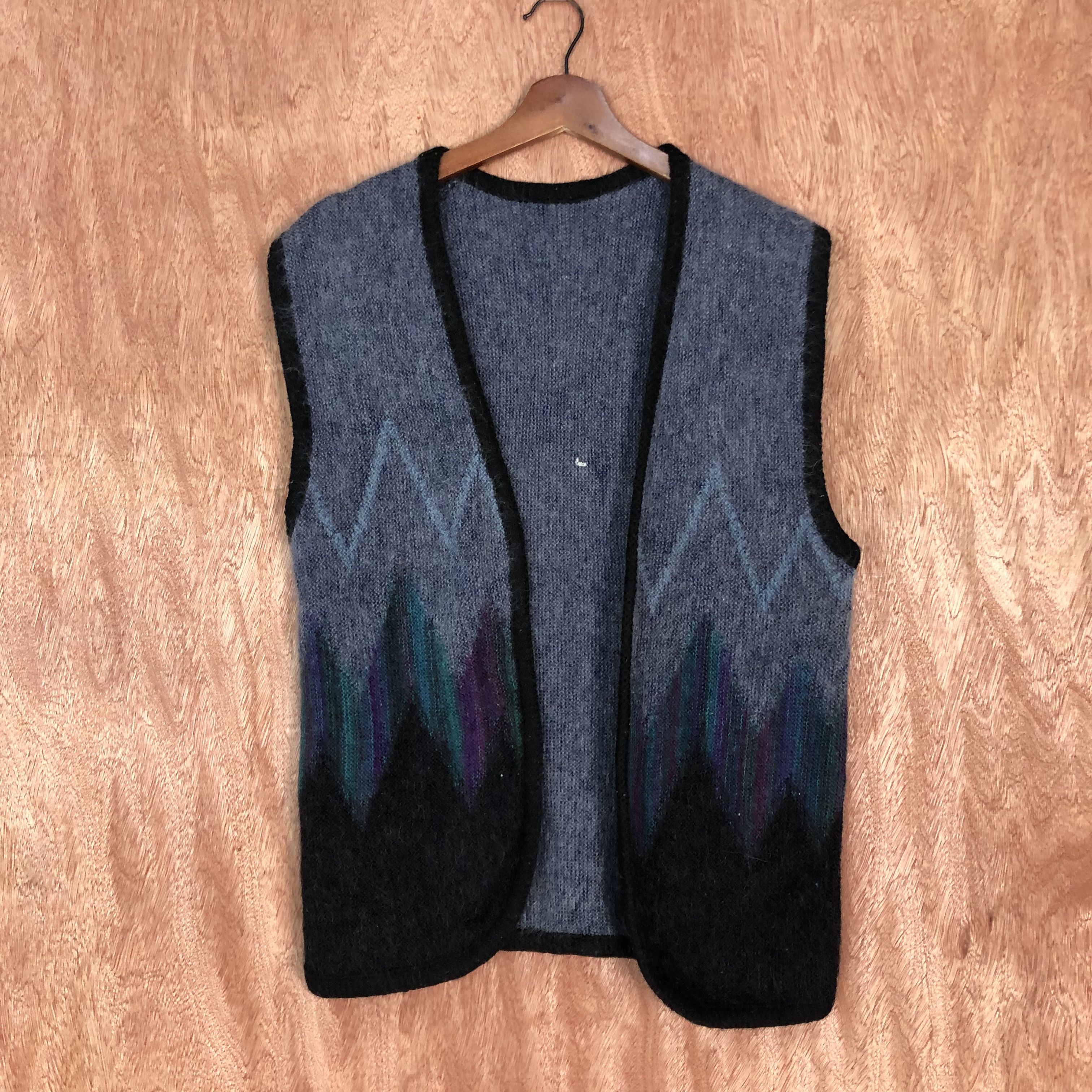 Homespun Knitwear Japan Brand Grey Vest mohair knitwear #6059 Size US S / EU 44-46 / 1 - 1 Thumbnail