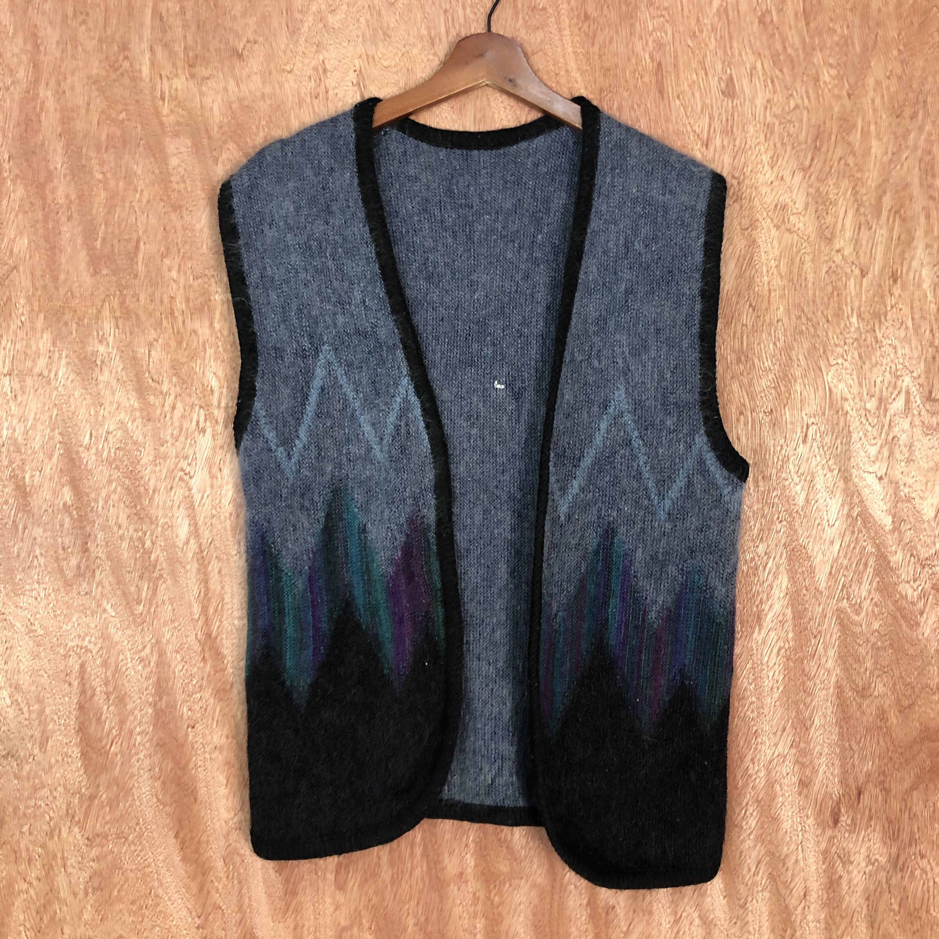 Homespun Knitwear Japan Brand Grey Vest mohair knitwear #6059 Size US S / EU 44-46 / 1 - 3 Thumbnail