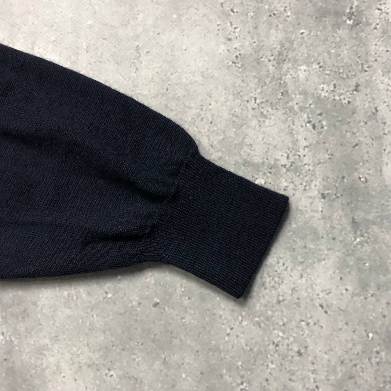Gran Sasso Gran Sasso V-Neck Wool Sweater Pullover Dark Blue Size L Size US L / EU 52-54 / 3 - 15 Thumbnail