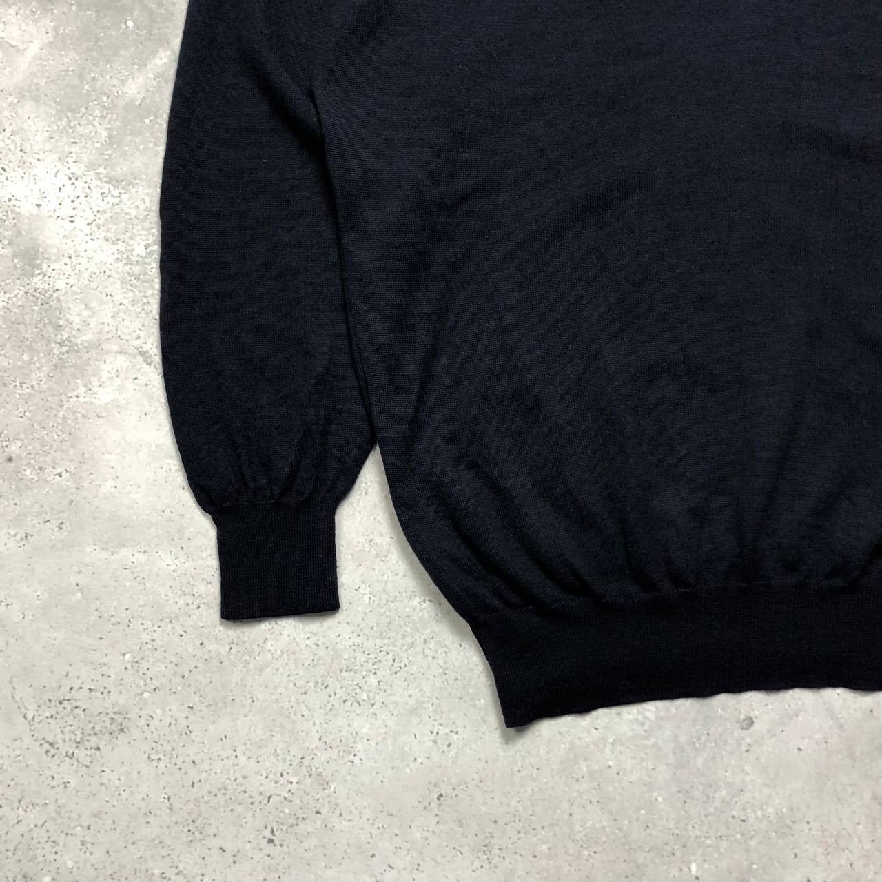 Gran Sasso Gran Sasso V-Neck Wool Sweater Pullover Dark Blue Size L Size US L / EU 52-54 / 3 - 7 Thumbnail