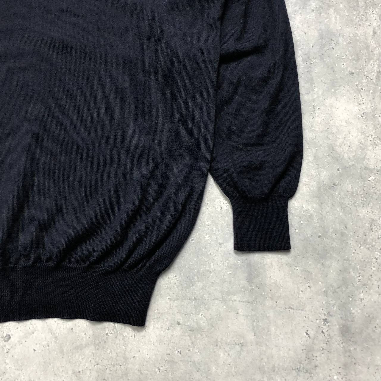 Gran Sasso Gran Sasso V-Neck Wool Sweater Pullover Dark Blue Size L Size US L / EU 52-54 / 3 - 8 Thumbnail
