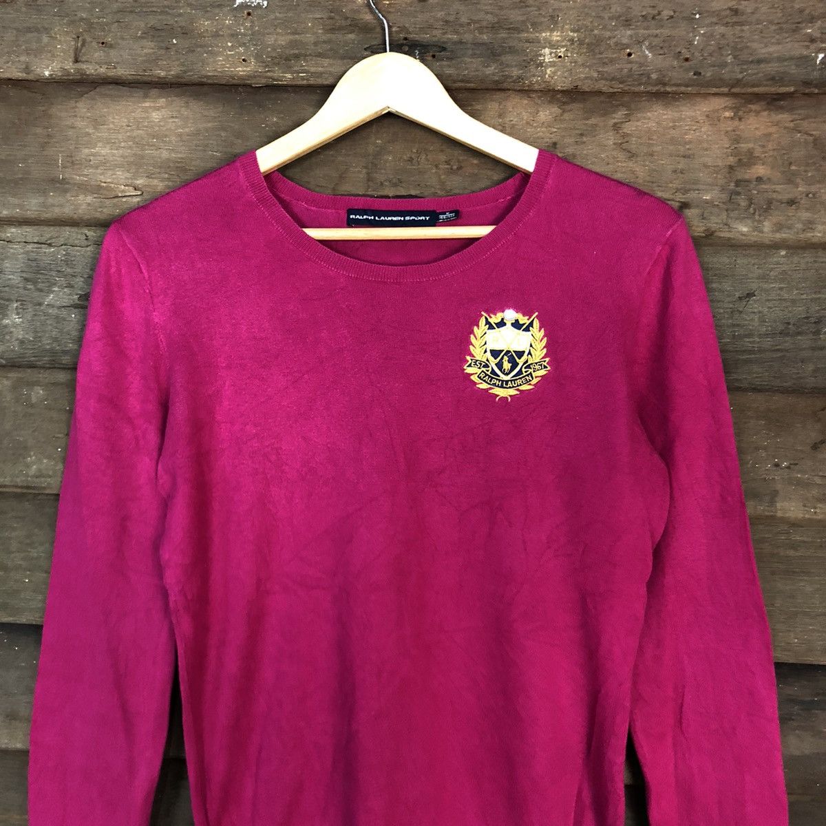 Ralph Lauren DLL Ralph Lauren Sport Pink KNitwear sweatshirt #c678 Size M / US 6-8 / IT 42-44 - 8 Thumbnail