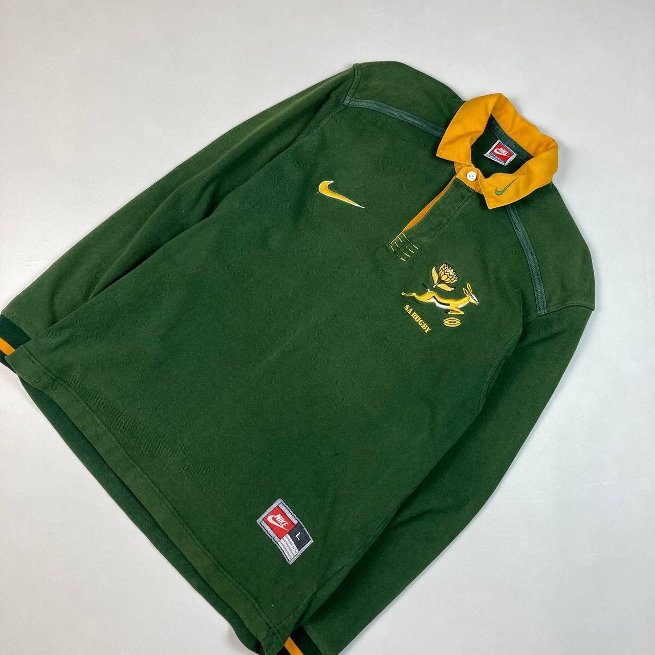 Nike × Vintage Vintage Nike SA Rugby sweatshirt 90s y2k Size US L / EU 52-54 / 3 - 1 Thumbnail