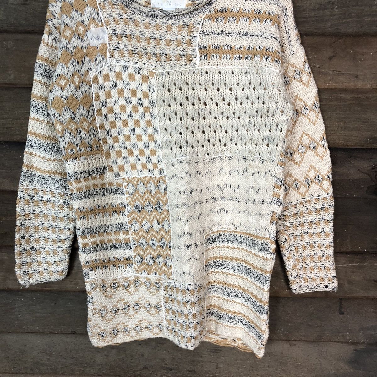 Vintage HandKnit For The Limited Cream Knitwear #430B Size S / US 4 / IT 40 - 3 Thumbnail