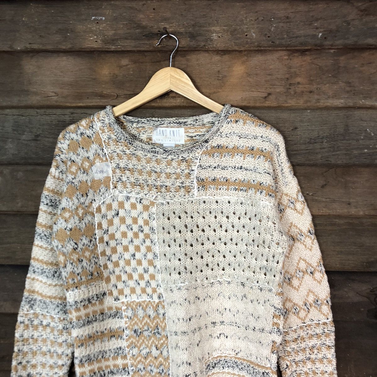 Vintage HandKnit For The Limited Cream Knitwear #430B Size S / US 4 / IT 40 - 2 Thumbnail