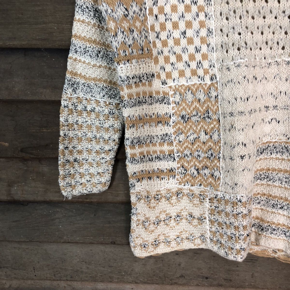 Vintage HandKnit For The Limited Cream Knitwear #430B Size S / US 4 / IT 40 - 4 Thumbnail