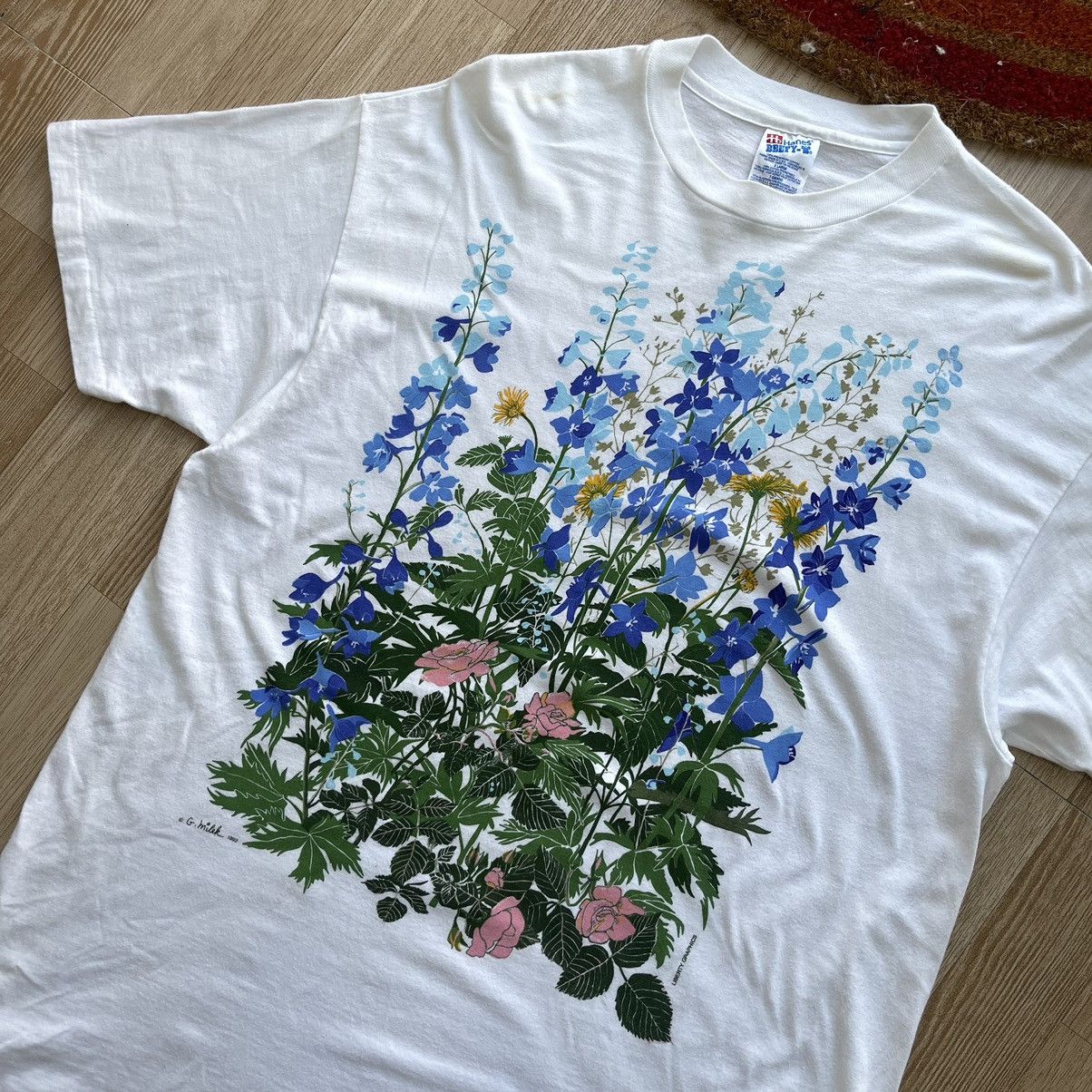 Vintage 90’s Flower LIBERTY GRAPHICS 1992 T-Shirt XL