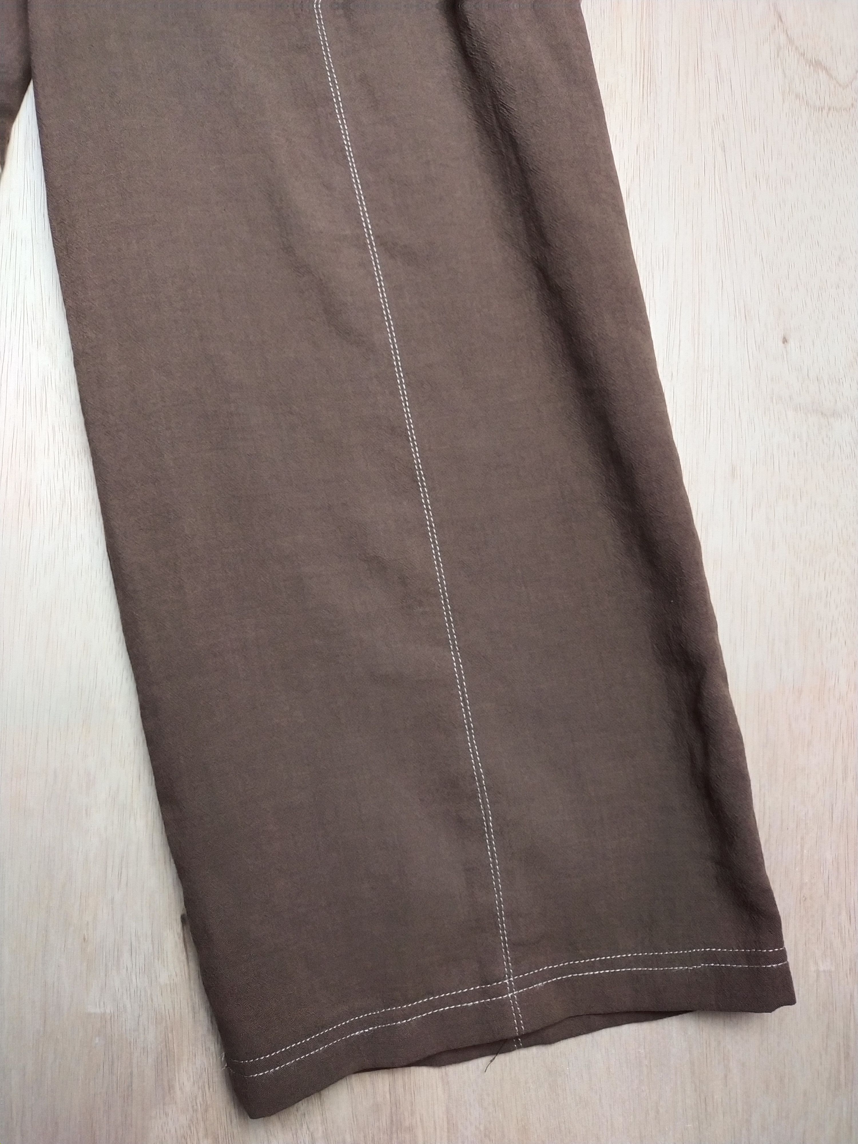 Japanese Brand 405 Brown utility palazo Cargo Pants #2869 Size 26" / US 2 / IT 38 - 9 Thumbnail