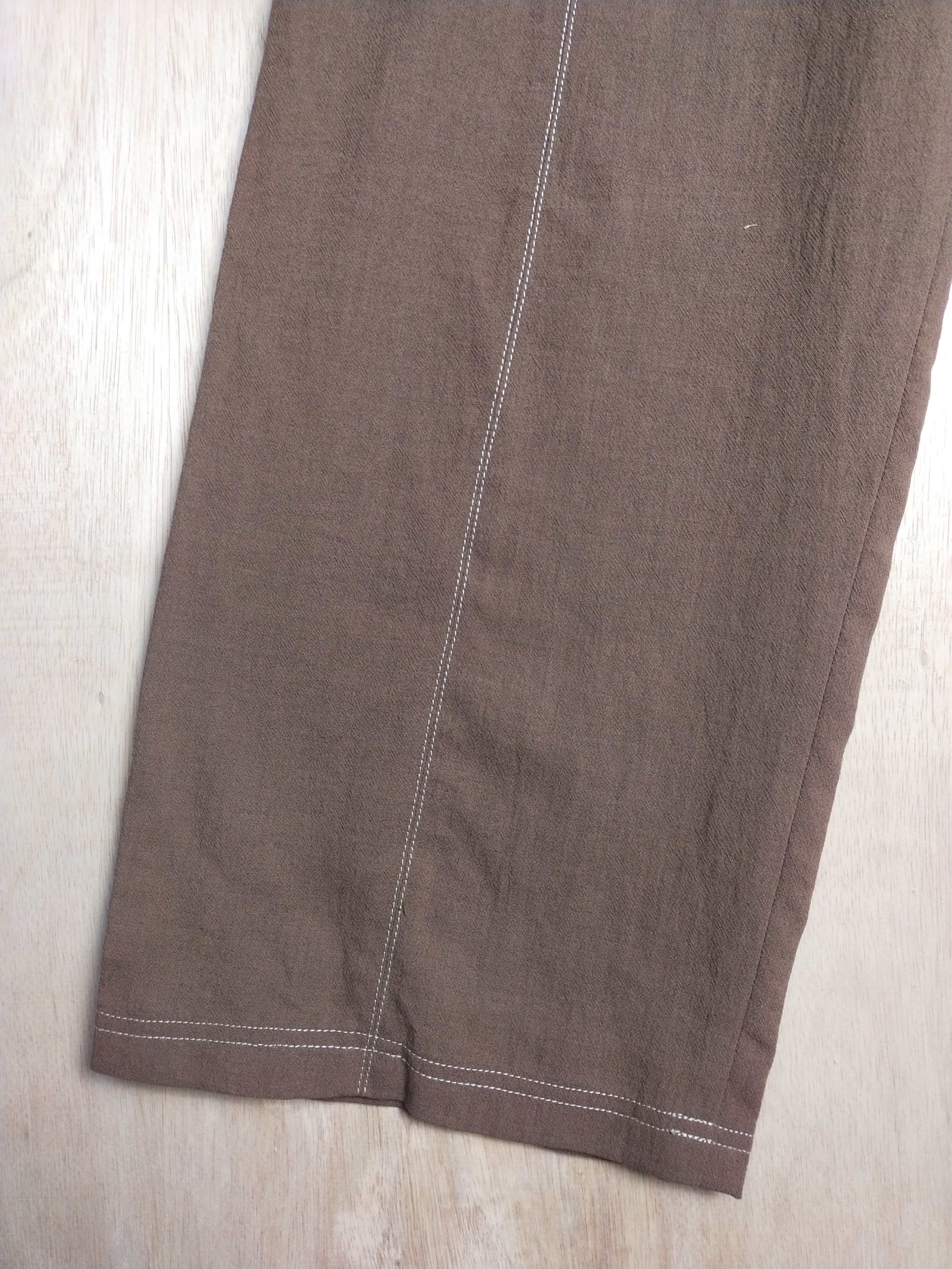 Japanese Brand 405 Brown utility palazo Cargo Pants #2869 Size 26" / US 2 / IT 38 - 8 Thumbnail