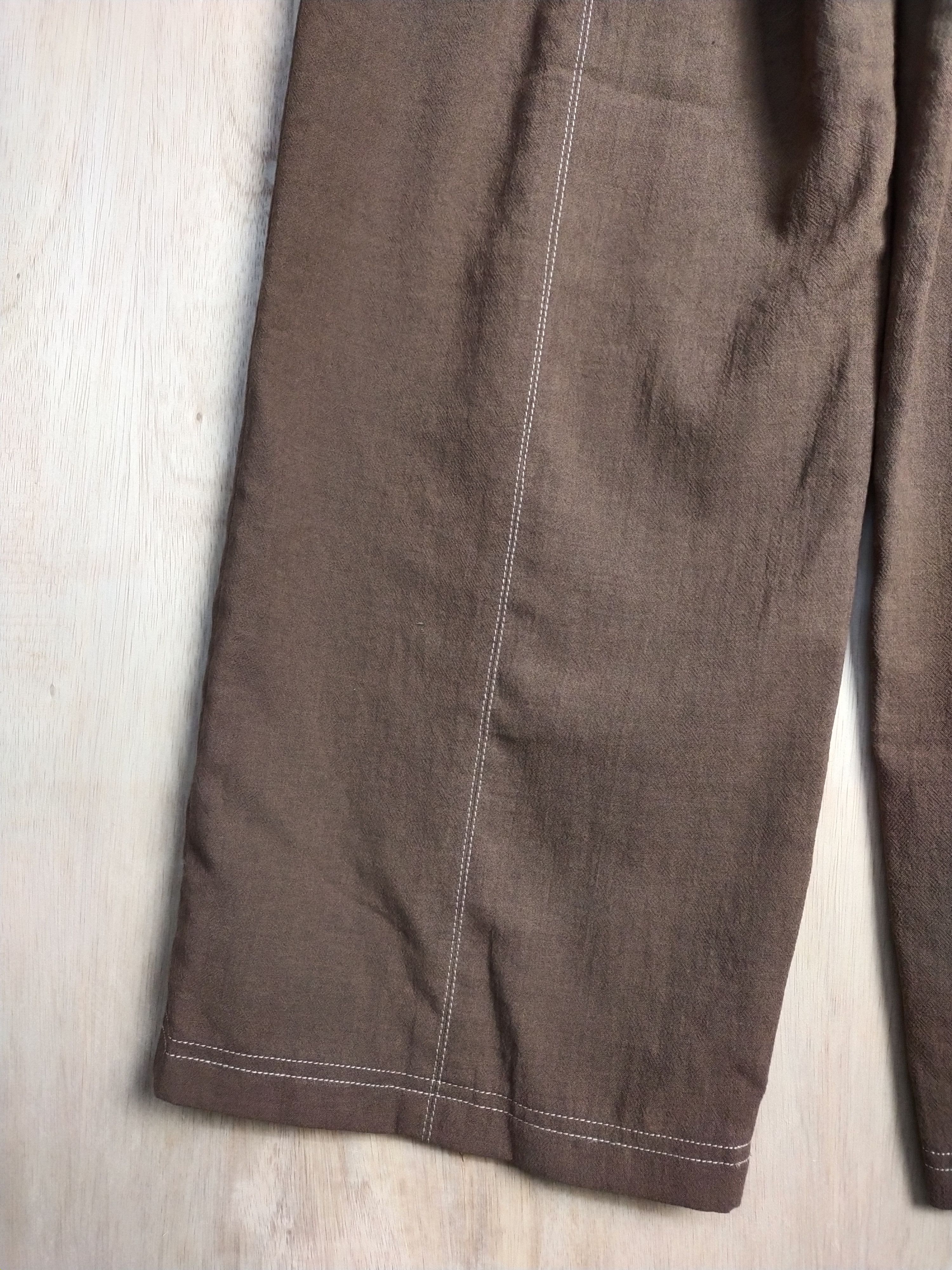 Japanese Brand 405 Brown utility palazo Cargo Pants #2869 Size 26" / US 2 / IT 38 - 16 Thumbnail