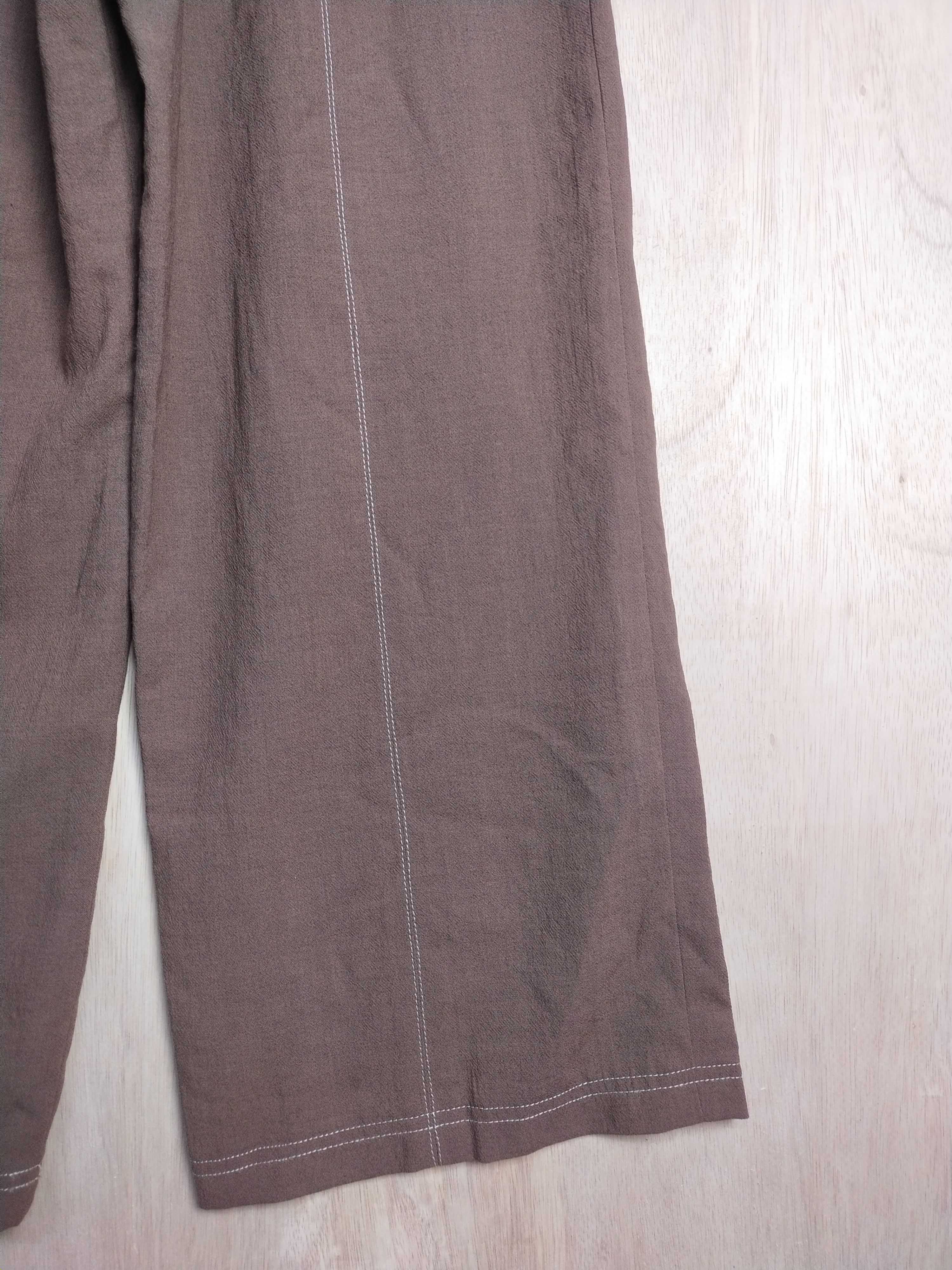 Japanese Brand 405 Brown utility palazo Cargo Pants #2869 Size 26" / US 2 / IT 38 - 17 Thumbnail