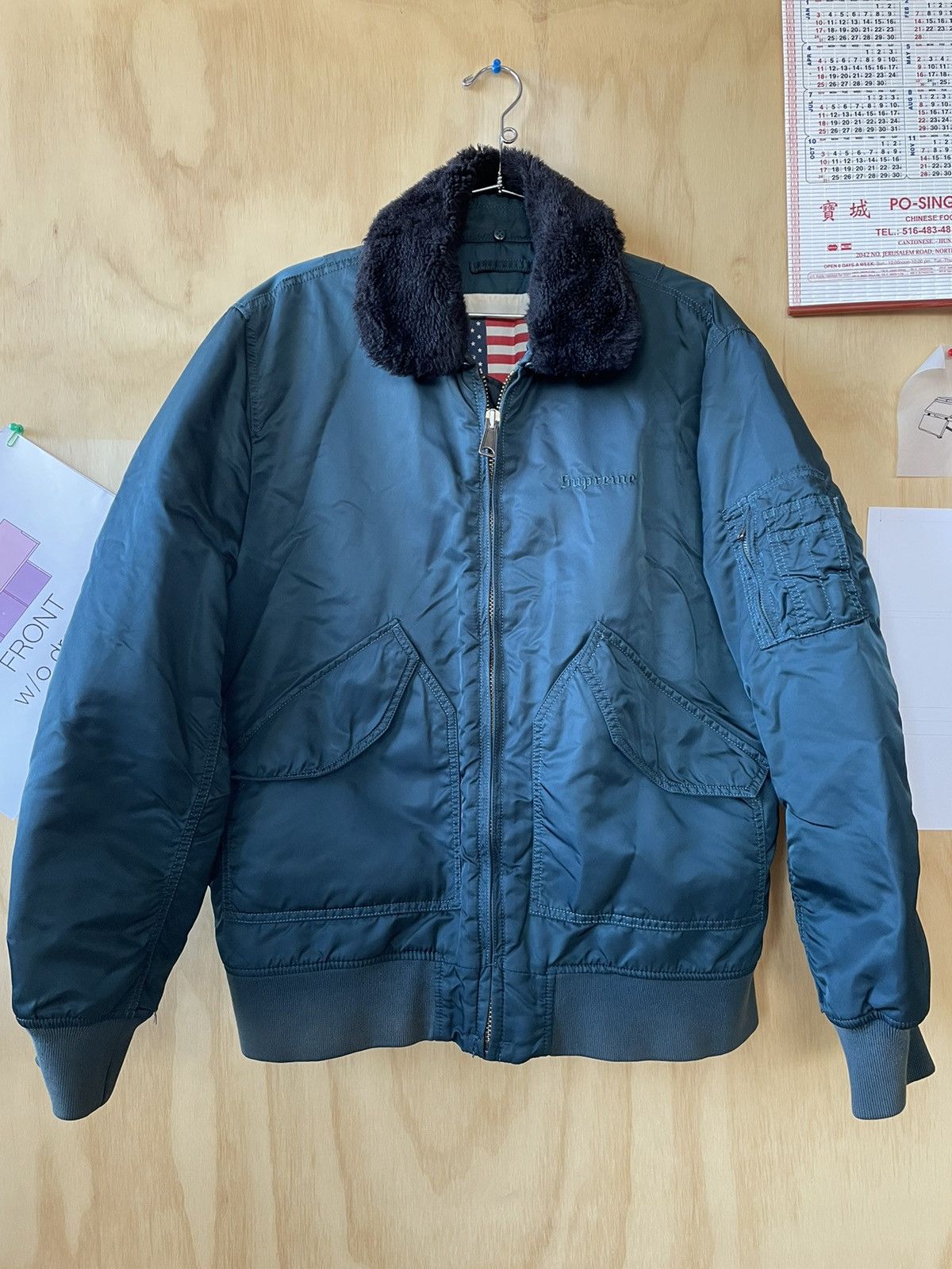 Supreme Supreme FW 15 Blue Tanker Jacket | MA-1 Bomber | Grailed