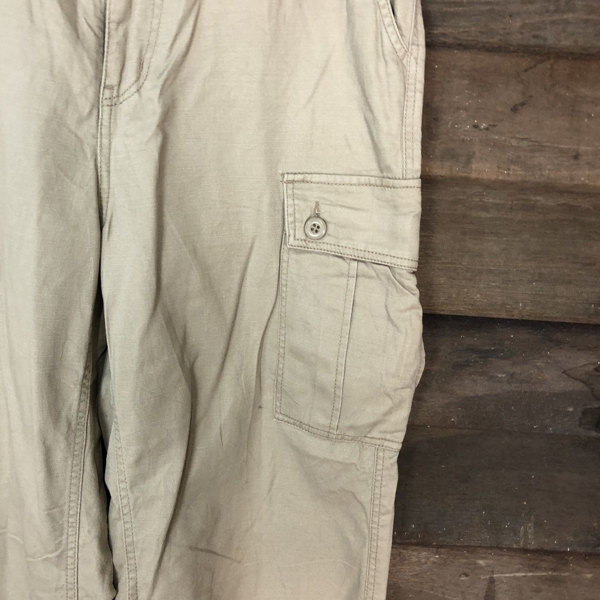Japanese Brand Japanese Brand utility streetwear Cream Cargo Pants #3346 Size US 32 / EU 48 - 7 Thumbnail
