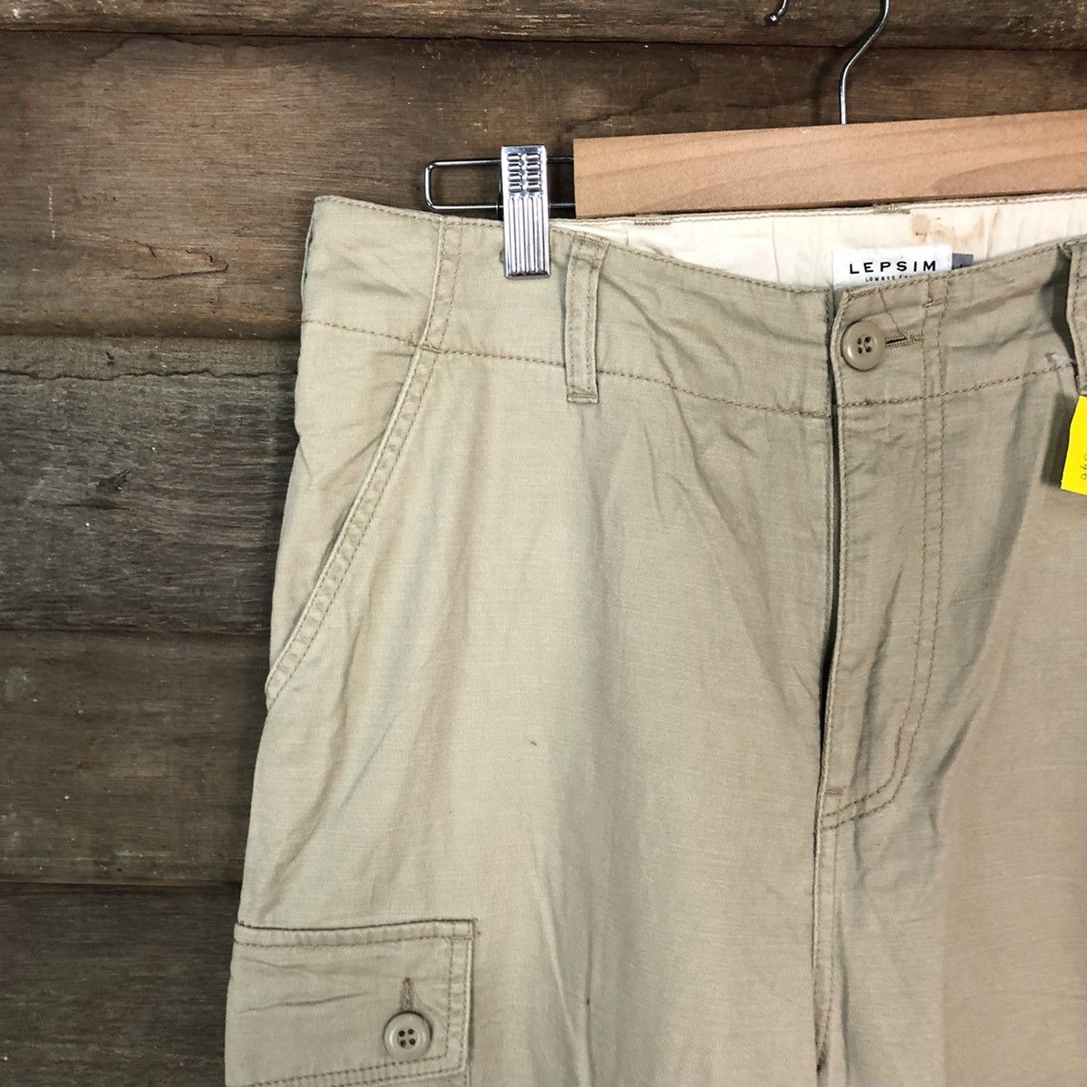 Japanese Brand Japanese Brand utility streetwear Cream Cargo Pants #3346 Size US 32 / EU 48 - 4 Thumbnail