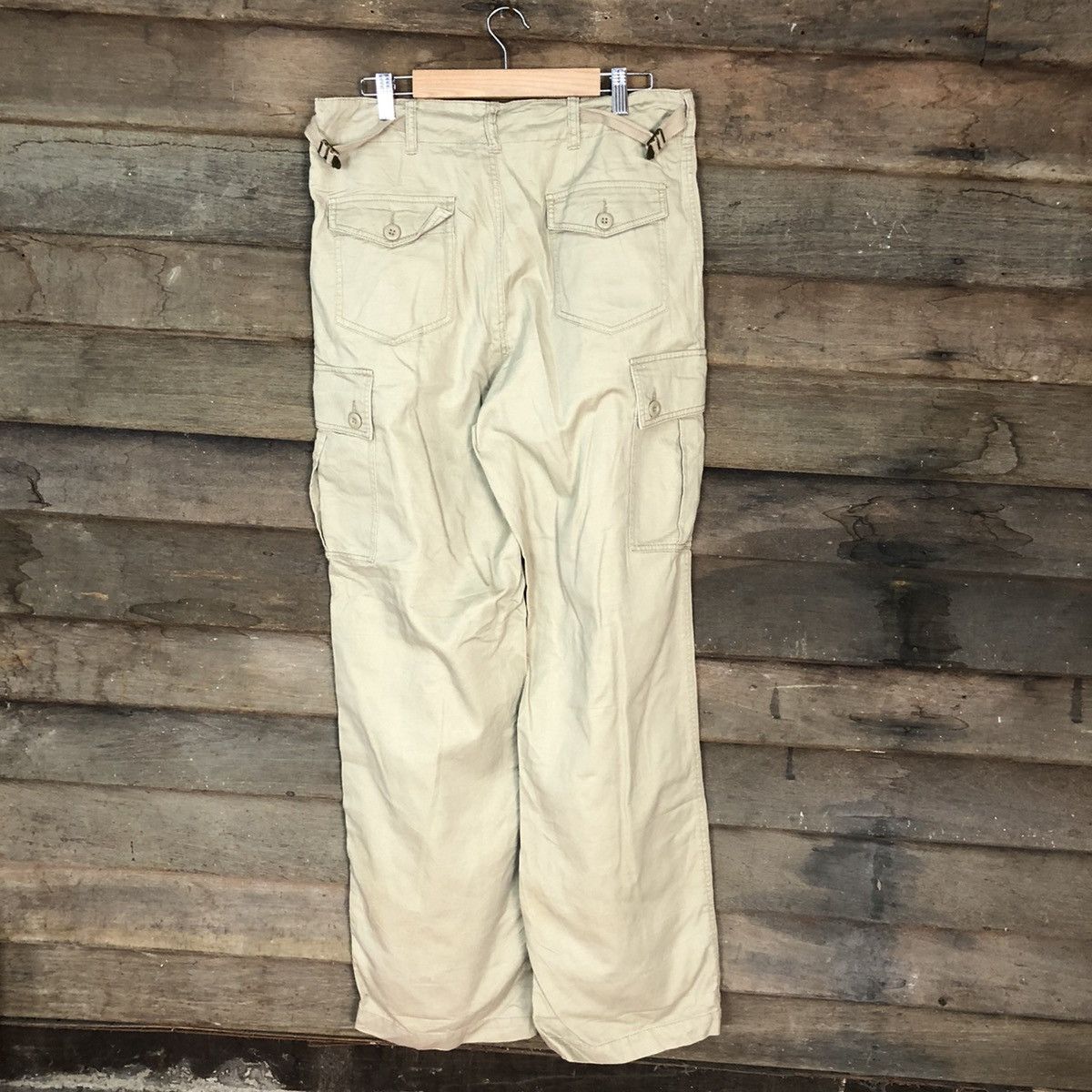 Japanese Brand Japanese Brand utility streetwear Cream Cargo Pants #3346 Size US 32 / EU 48 - 11 Thumbnail