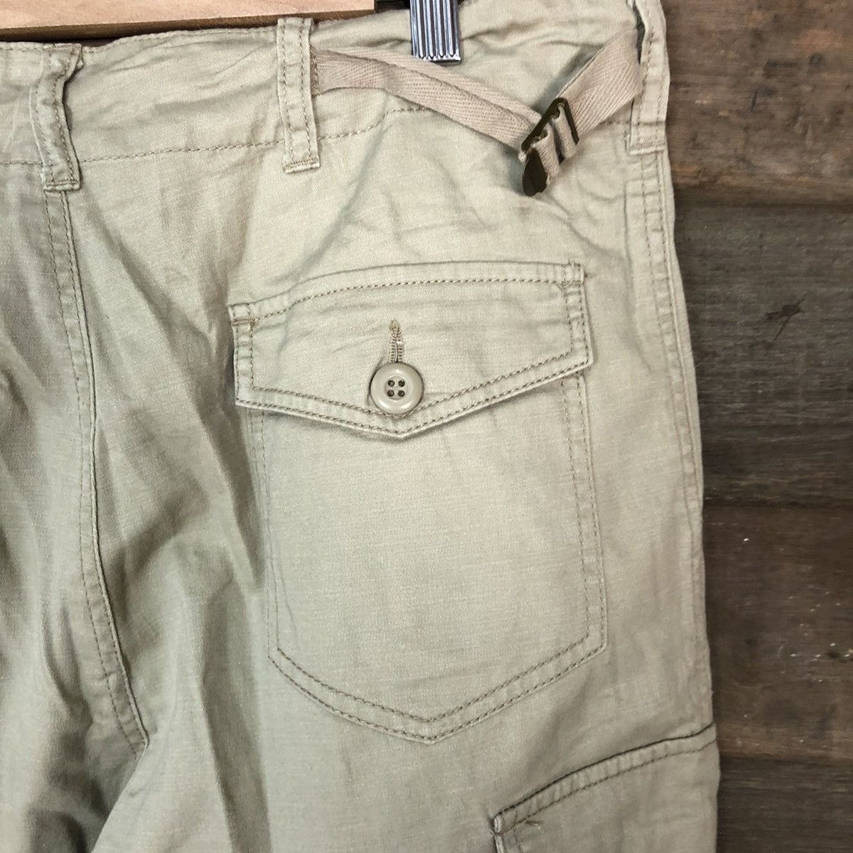 Japanese Brand Japanese Brand utility streetwear Cream Cargo Pants #3346 Size US 32 / EU 48 - 15 Thumbnail