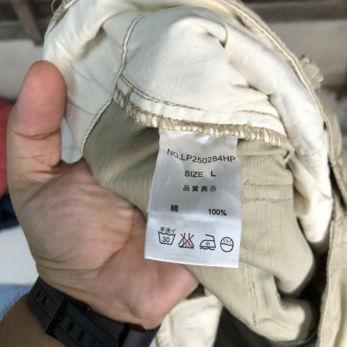 Japanese Brand Japanese Brand utility streetwear Cream Cargo Pants #3346 Size US 32 / EU 48 - 17 Thumbnail