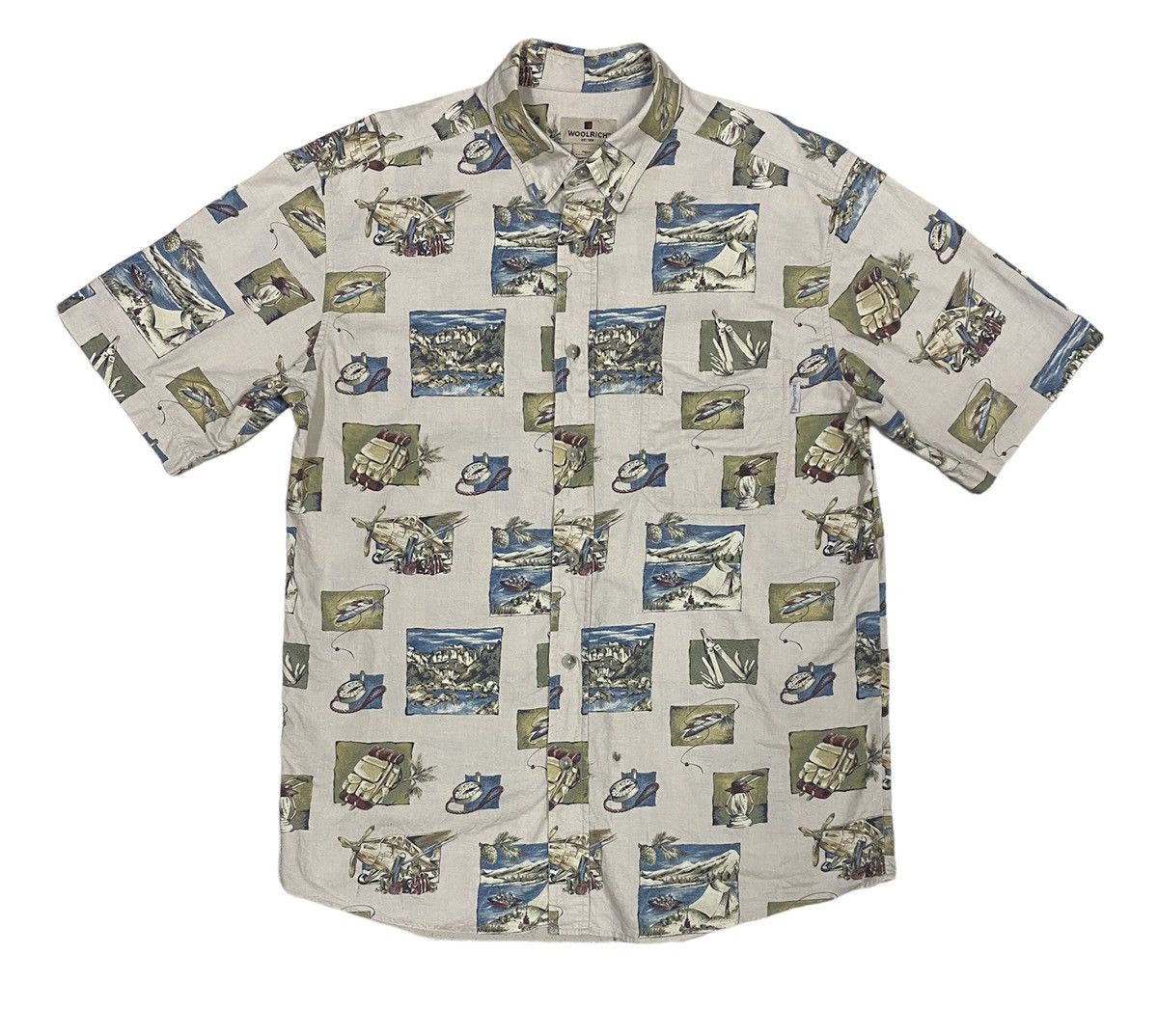 WOOLRICH Shirt x Very Rare Design x Art x Made In Macau