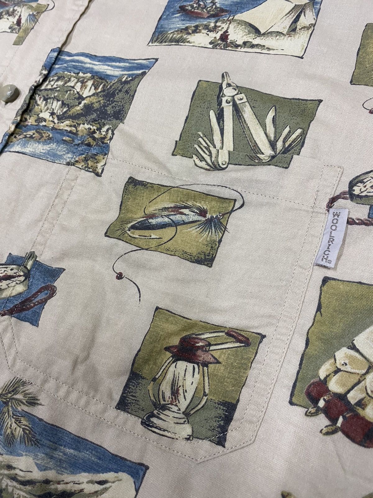 Vintage × Woolrich Woolen Mills WOOLRICH Shirt x Very Rare Design x Art x Made In Macau Size US M / EU 48-50 / 2 - 6 Thumbnail