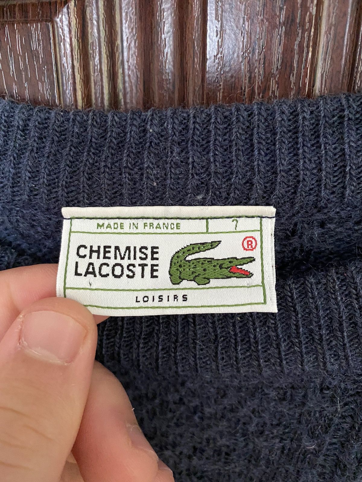 Lacoste Vintage 90s Lacoste Chemise Chunky Knit Wool Sweater Coogi Size US L / EU 52-54 / 3 - 5 Thumbnail