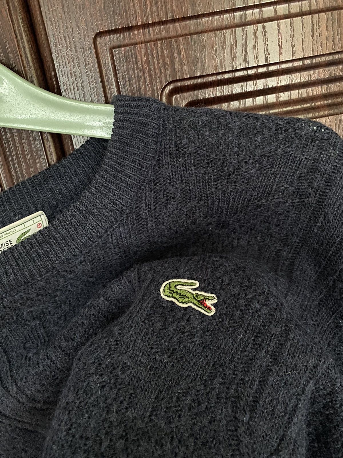 Lacoste Vintage 90s Lacoste Chemise Chunky Knit Wool Sweater Coogi Size US L / EU 52-54 / 3 - 2 Thumbnail