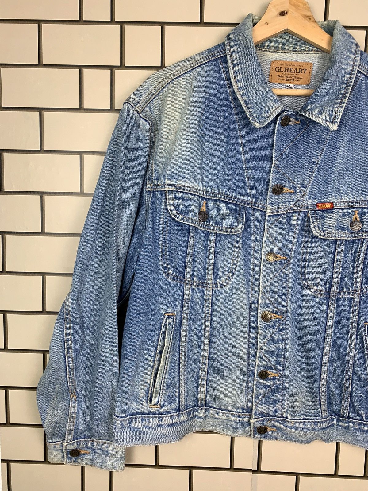 Japanese Brand × Vintage Vintage Japanese Brand GL Heart Denim Jacket Size US L / EU 52-54 / 3 - 4 Thumbnail
