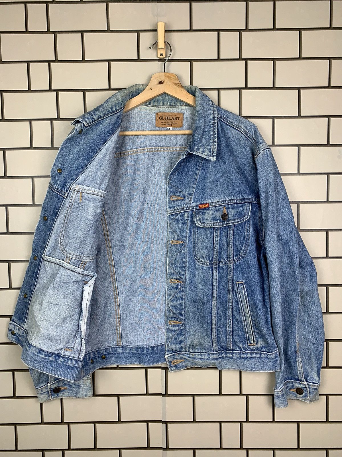 Japanese Brand × Vintage Vintage Japanese Brand GL Heart Denim Jacket Size US L / EU 52-54 / 3 - 18 Thumbnail