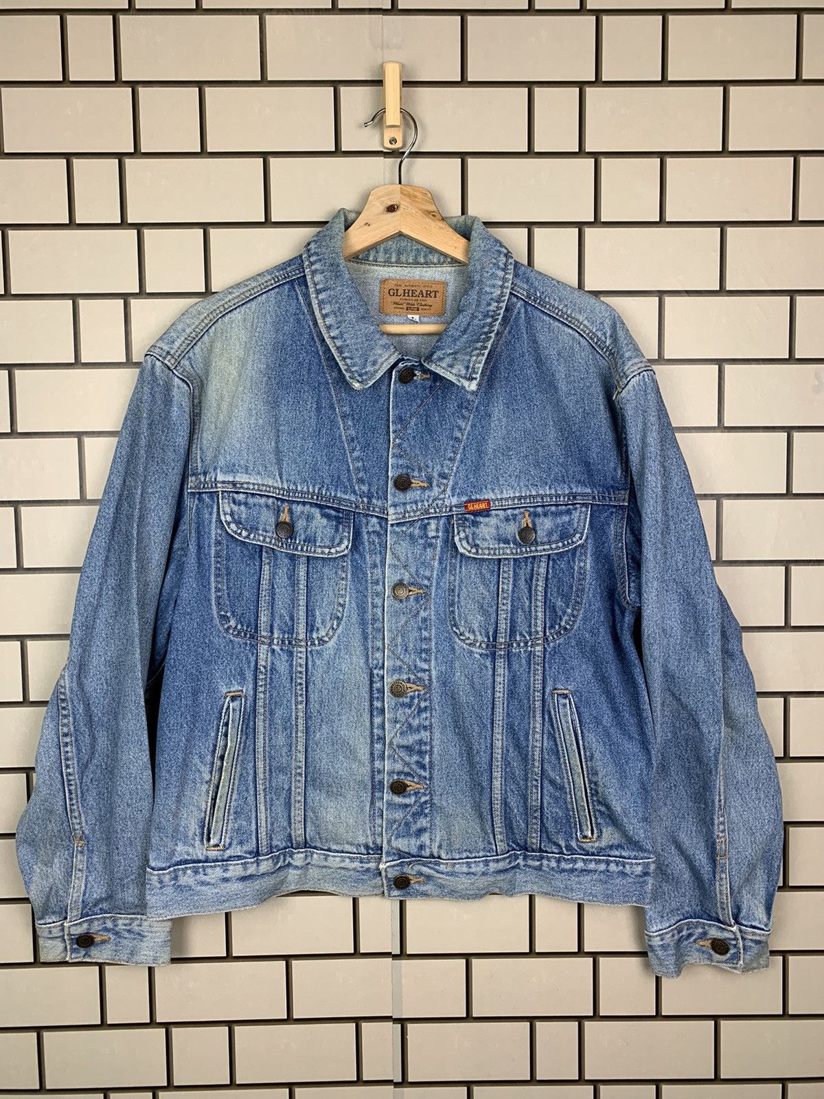 Japanese Brand × Vintage Vintage Japanese Brand GL Heart Denim Jacket Size US L / EU 52-54 / 3 - 1 Thumbnail