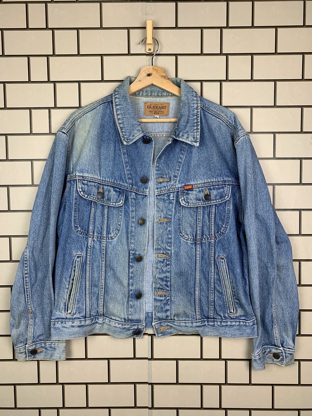 Japanese Brand × Vintage Vintage Japanese Brand GL Heart Denim Jacket Size US L / EU 52-54 / 3 - 17 Thumbnail