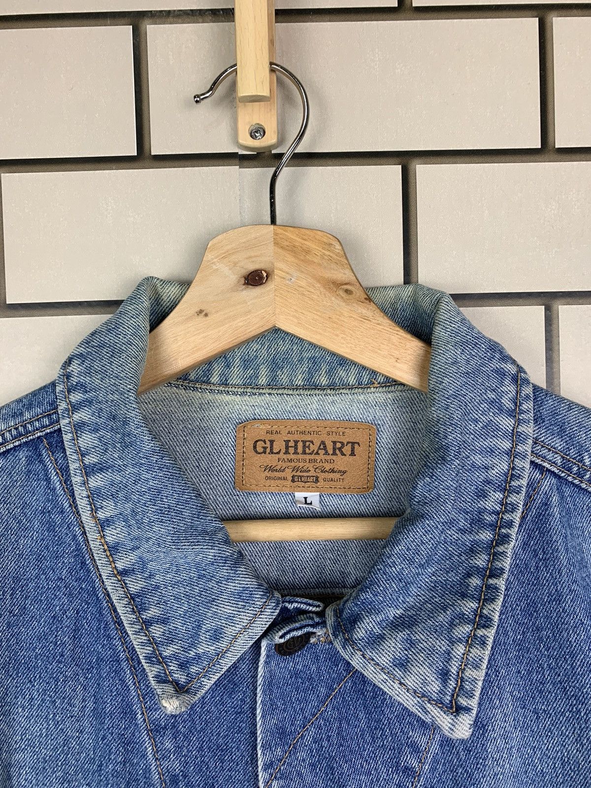 Japanese Brand × Vintage Vintage Japanese Brand GL Heart Denim Jacket Size US L / EU 52-54 / 3 - 7 Thumbnail